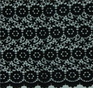China Black Geometrics Chemical Lace Embroidery Fashion fabric for Garment Accessories wholesale