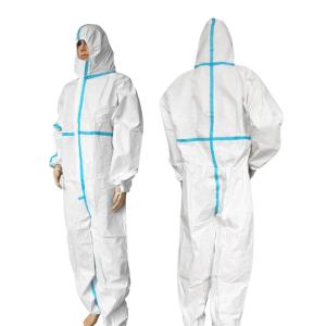 China Alcohol Resistant Medical Isolation Clothing , Disposable Chemical Suit wholesale