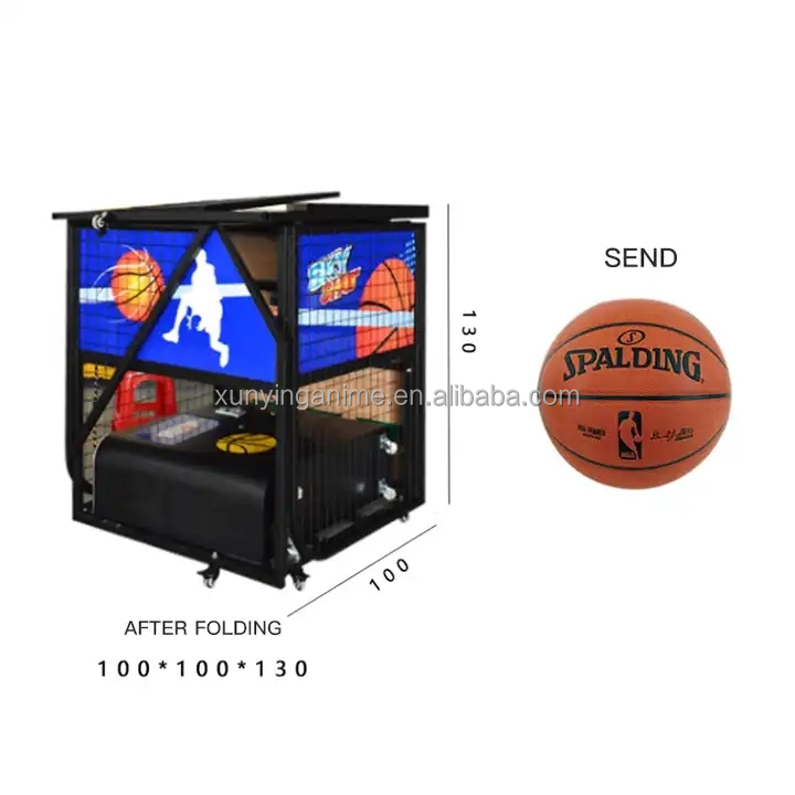 Indoor Amusement Park Hoop Street Arcade Basketball Machine Coin Operated 110V