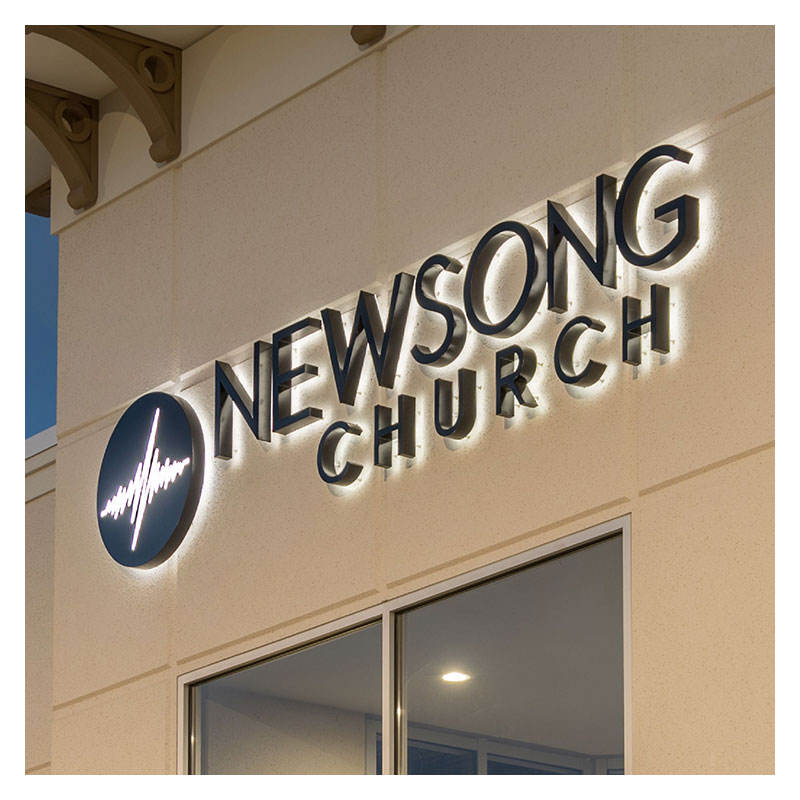 Customization Backlight Number Led Logo Signs Company Decor Letter Light Plate