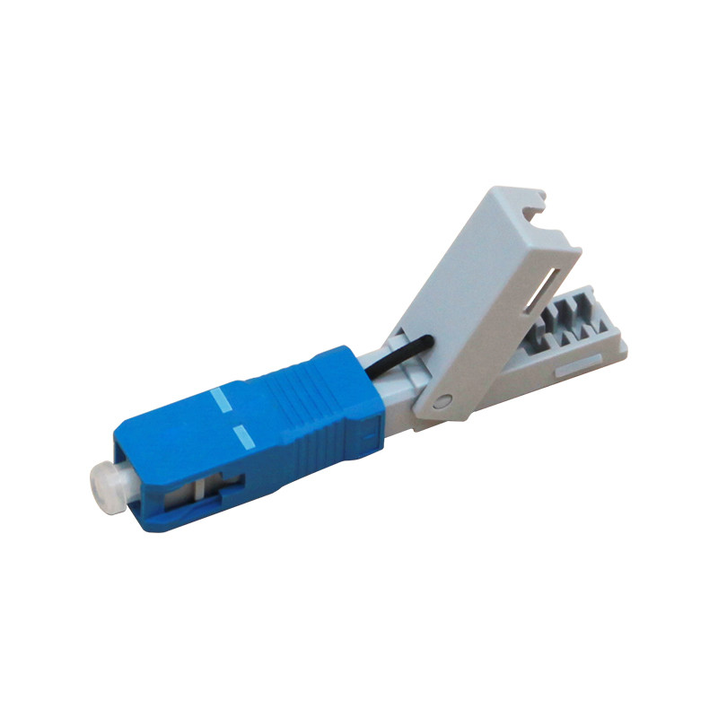 Fast Installation Quick Assembly Connector SC UPC SM Blue Fiber Fast Field Connector