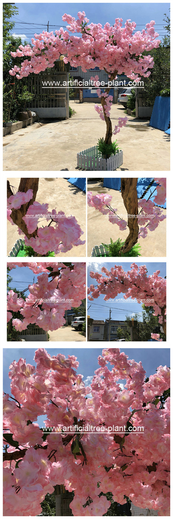 Large Artificial Japanese Style Cherry Blossom Tree 2.5m Height Wind Resistant