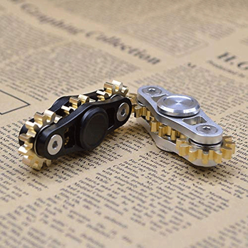 Stress Relief Toys Three Tooth Linkage Pure Copper Gyroscope Spinner for Adults' Anxiety