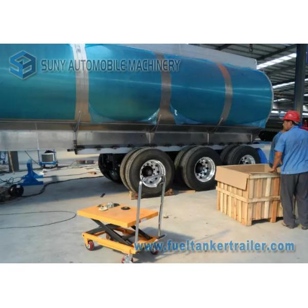Mechanical / Pneumatic Loading Tri-Axle FUWA Oil Tank Trailer 50000L