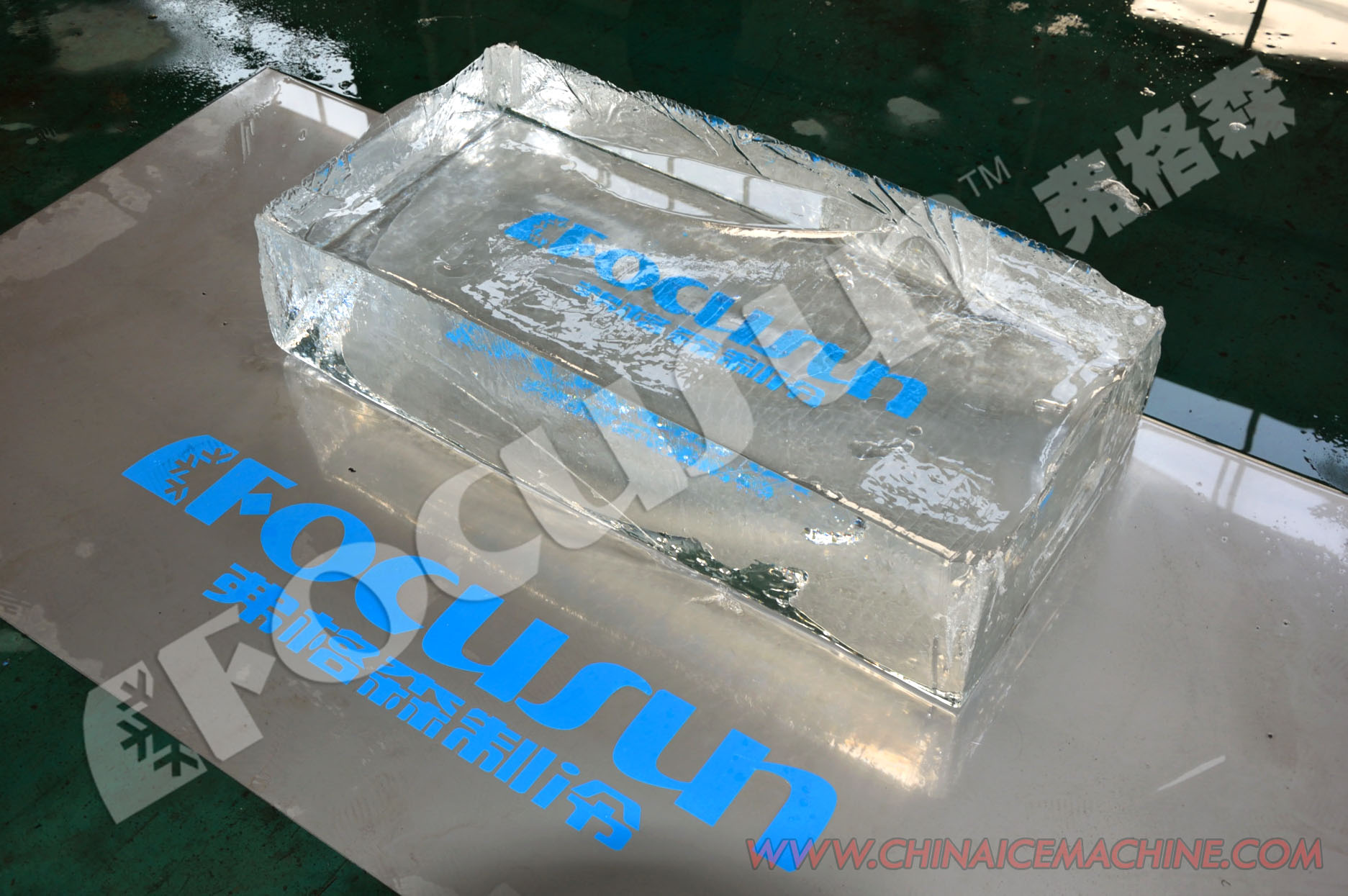 Transparent Block Ice Maker with Condenser Core Components Ice Sculpture Machine