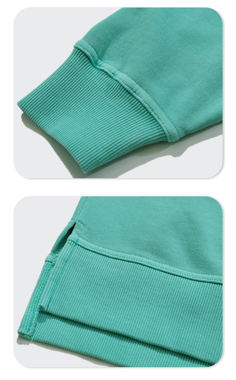 Plain Retro Heavy Weight Pullover Oversized 380g 100% Cotton Men's Hoodies & Sweatshirts With Pocket