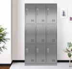Stable Performance 9 Door Steel medicine display cabinet , Home Clothing Metal