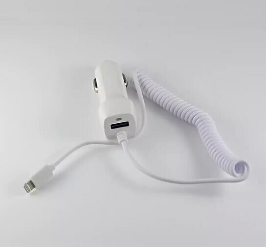 2016 lastest model 12~24V 5v-2.1A metal car charger with cable for iphone car charger