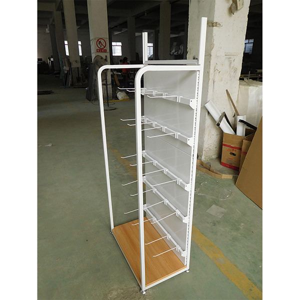 1500mm Height 350mm Width Iron And Wood Shelves For Beauty Shop