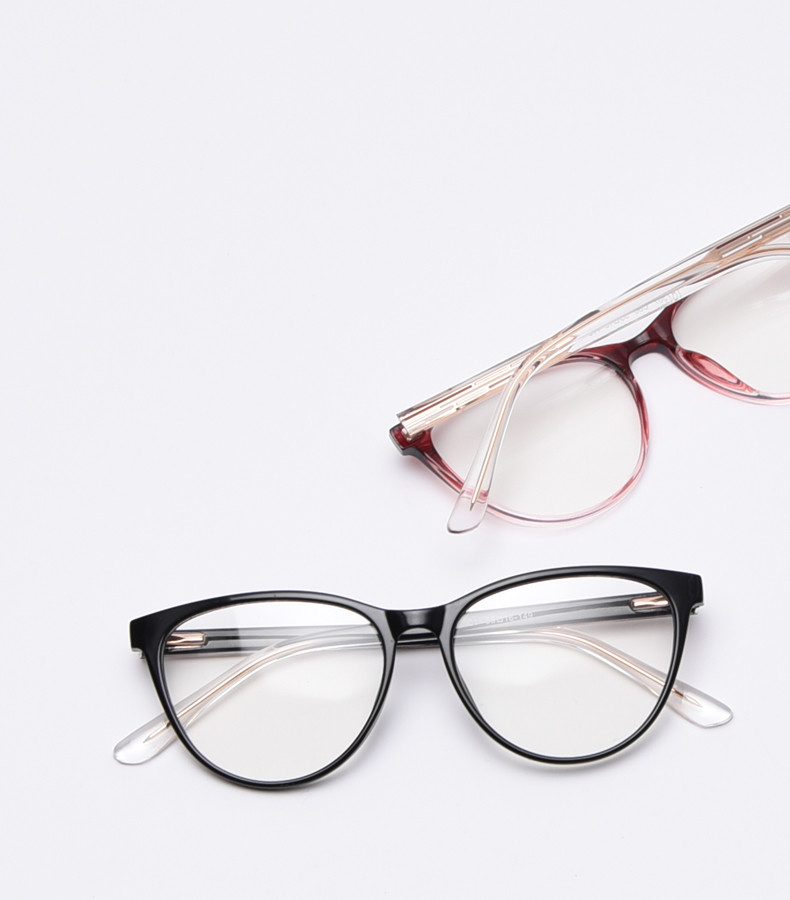 BSCI Round Optical Eyeglasses TR90 Frames Glasses Plain Lens
