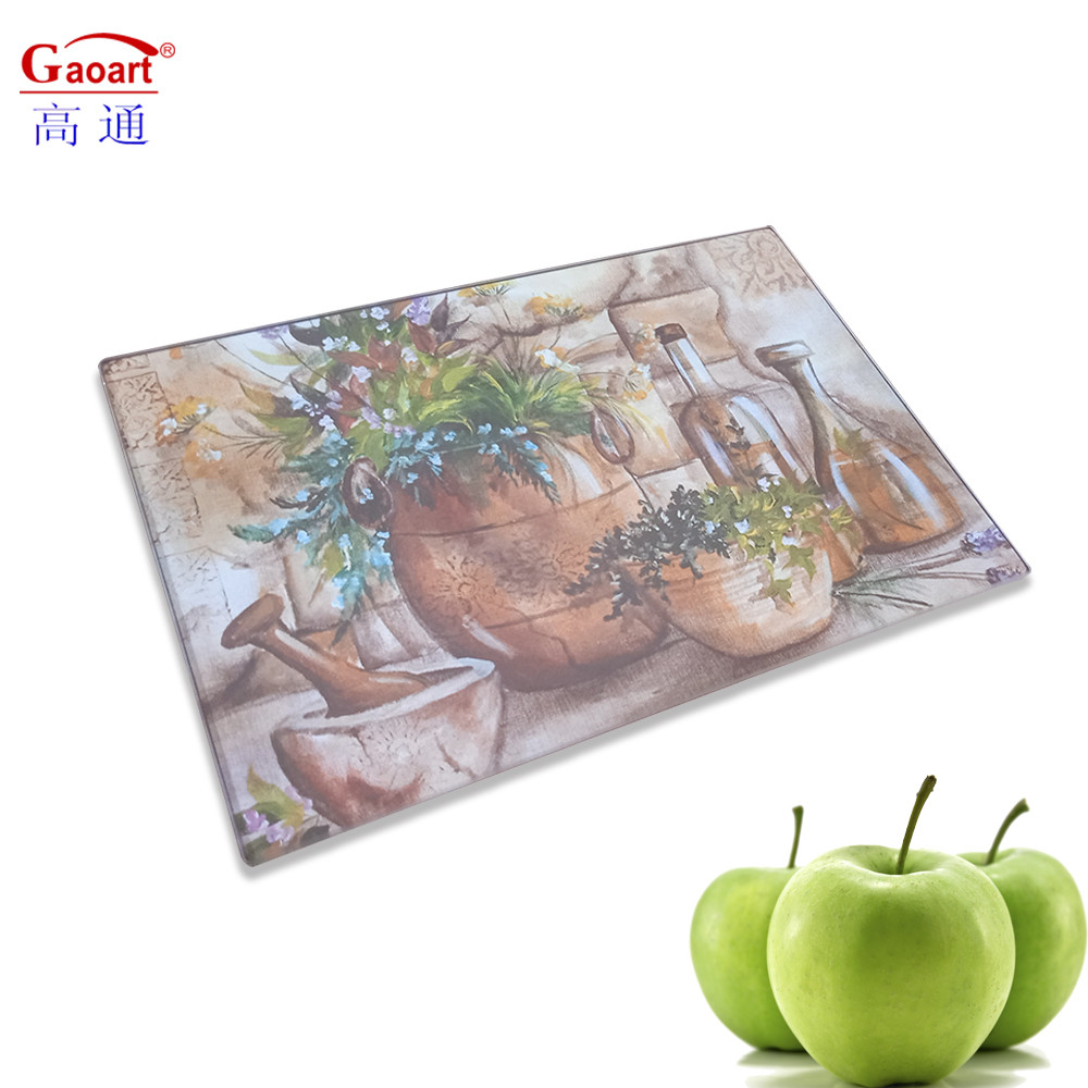 Scratch Proof Heat Resistant Glass Cutting Board 5mm For Home Leisure