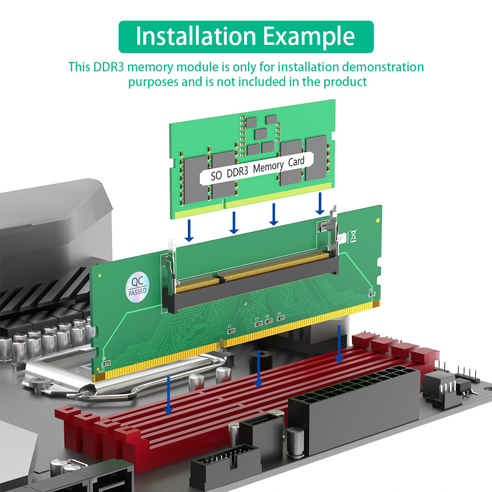 SO DDR3 204PIN to DDR3 240PIN Adapter for Memory Expansion Need