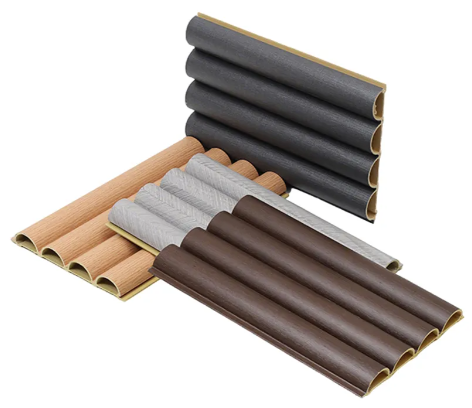 High capacity PVC WPC decking floor extrusion line with laminating film surface treatment with conic twin scerw extruders
