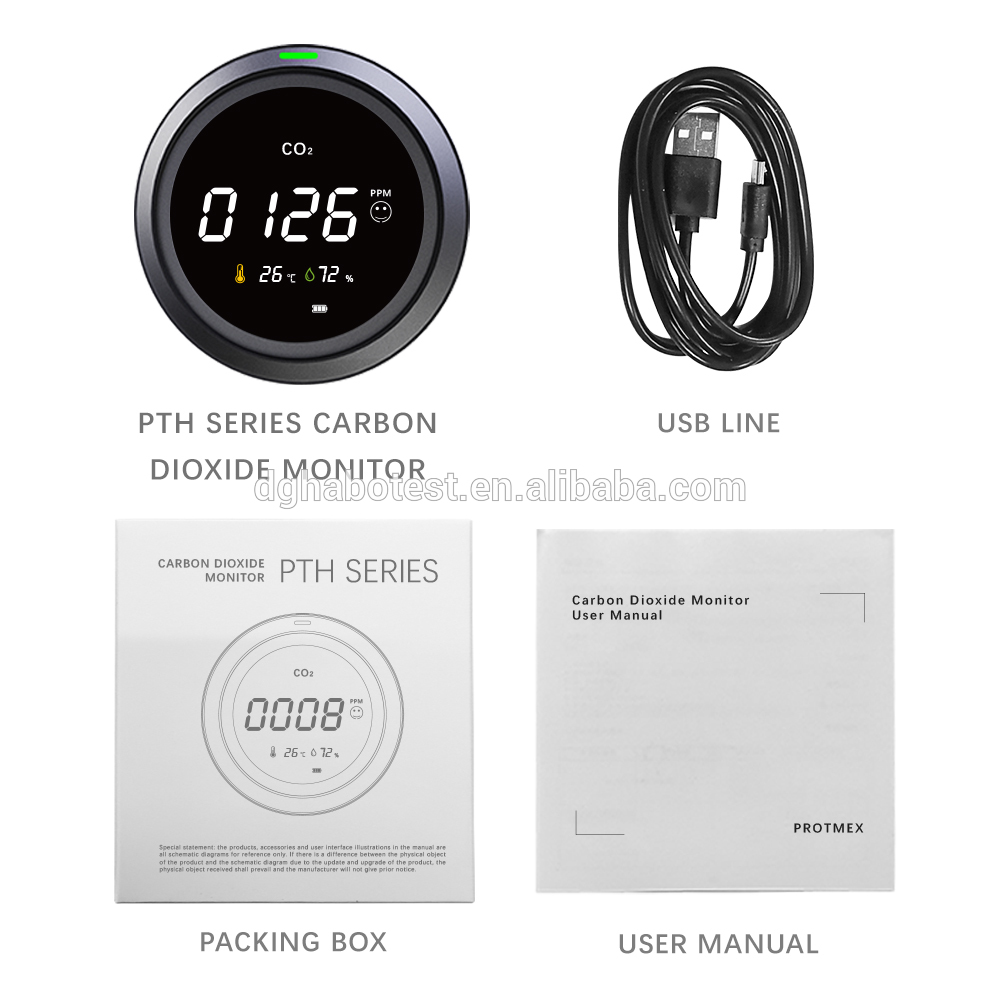 18650 Lithium Multimeter Accessories , 5000ppm Grey Co2 Concentration Detector