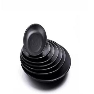China Tasteless Melamine Soup Bowl Matte Black Series For Restaurants wholesale