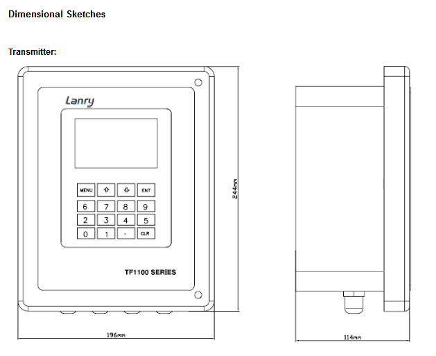 Transit Time Insertion Ultrasonic Flow Meter Water Measure Low Power Consumption