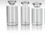 Pharma Medical Glass Vial 7ml Amber Borosilicate Glass With Rubber Stopper