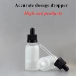 10ml 20ml 30ml Emtpy Round White Frosted Glass Essential Oil Bottle for skincare