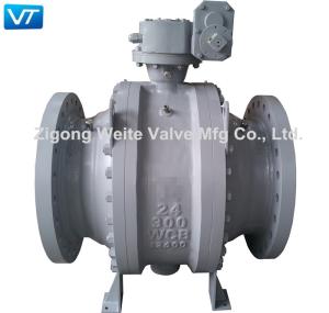 China Yellow 24&quot; Class 300 Ball Valve ISO9001 Bare Stem WCC Trunnion Mounted wholesale