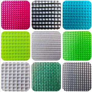 China NFPA701 Glossy 0.45mm PVC Mesh Outdoor Tarpaulin Fabric 1000Dx1000D wholesale
