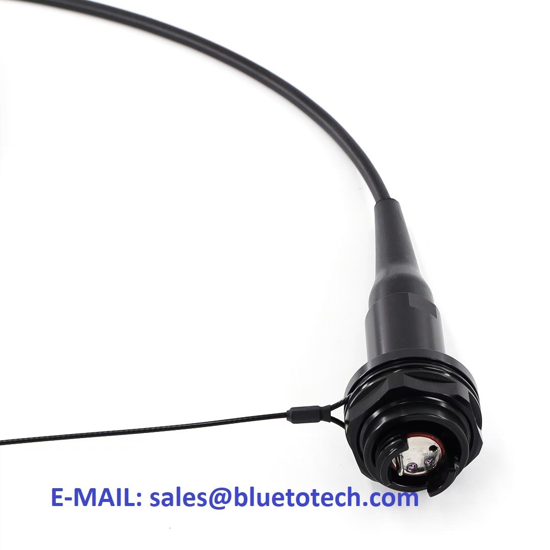 Fiber Optic Cable Expanded Beam Connector to LC 6Core Plug Socket Terminated harsh environment Armored field Fiber Optic Patch Cord