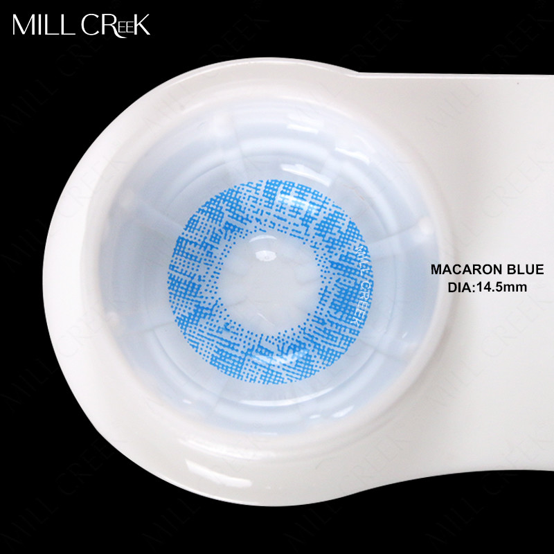 Natural Blue Colored Contact Lenses Halloween Non Prescription 14.2mm