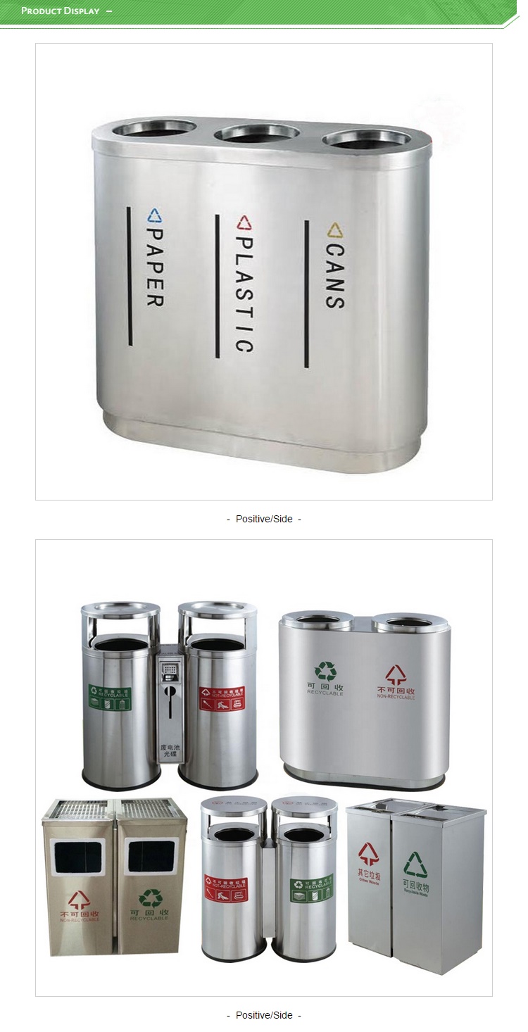 Shopping Mall 60gal Multi Compartment Trash Can