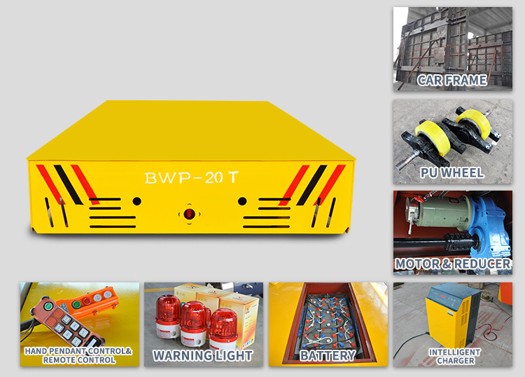 Large Table Electric Trackless Transfer Cart For Material Moving Customized Color