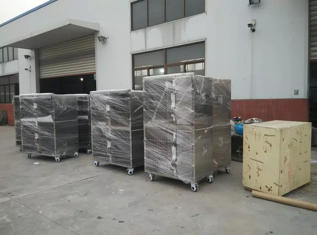 Four Cages Stainless Steel Pet Cages 1220 * 690 * 1560mm For Pet Boarding