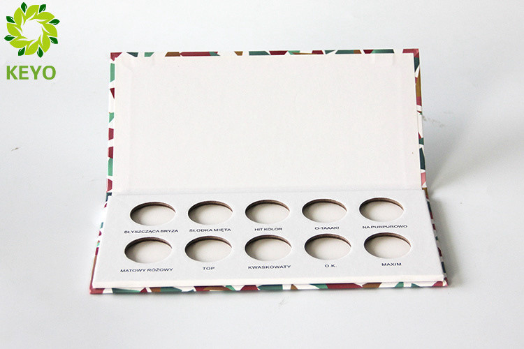 Custom Color Rectangle 10 Pans Magnetic Eyeshadow Palette Paper Material Made