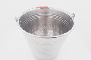 China 20L High quality new chinese 201#stainless steel water barrel fine polishing cleaning tool metal pail wholesale