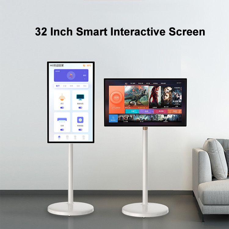 VETO 32 Inch HD LCD Digital Display Wireless Touch Screen Portable Smart TV On Wheels