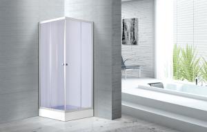China 4mm Smoke Glass Convenient Square Bathroom Glass Shower Enclosures Free Standing CE SGS Certification wholesale