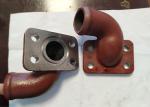 Cast Iron Elbow Pipe Painted In Red HT250 Green Sand Casting