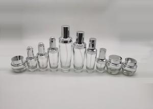China 20g 50g Emulsion Spray Glass Bottle With Silver Pressure Pump wholesale
