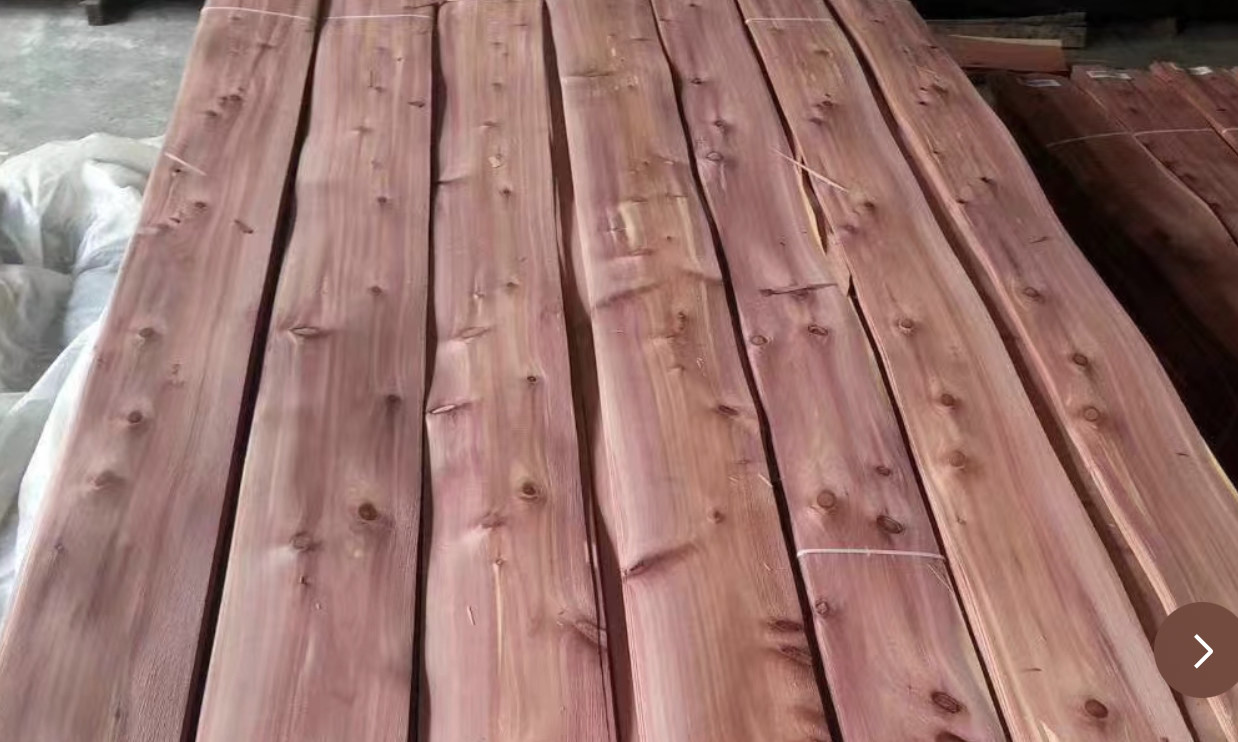 Aromatic Red Cedar Natural Wood Veneer Thickness 50C For Furniture Wardrobes