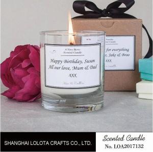 China Clean Burning Scented Jar Candle , Apple Cinnamon / Rose Scented Candles wholesale