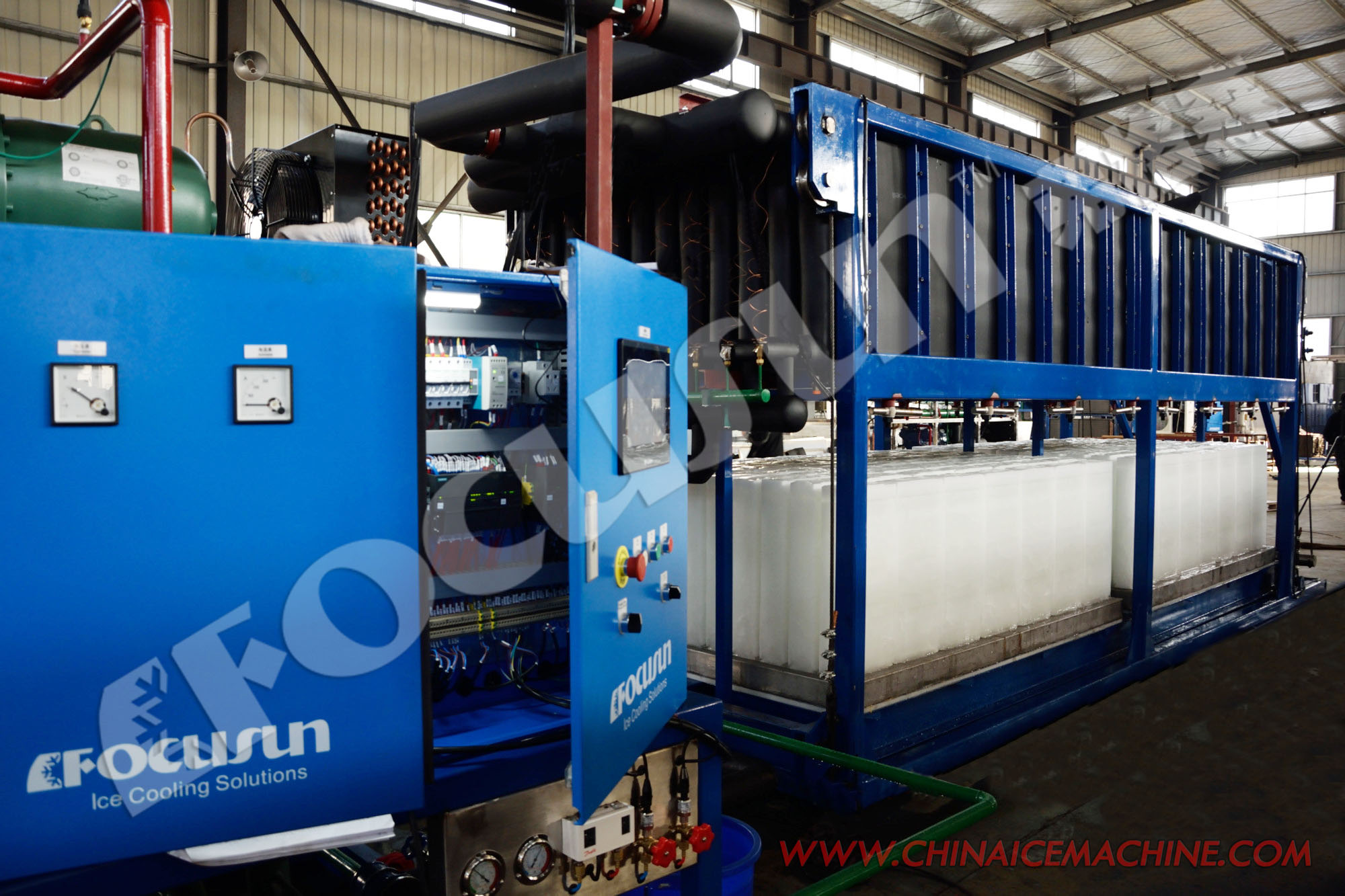 Direct Cooling System 10 Ton/Day Ice Block Making Machine for Heavy Duty Applications