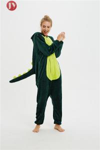 China Wholesale Supersoft Fluffy Flannel Onesies Green Dinosaur Animal Pajamas Adult wholesale