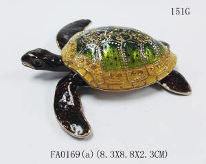 China metal alloy turtle trinket jewelry box with magnet closure good quality and various designs wholesale