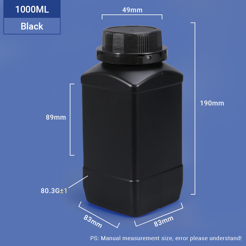 Eco Friendly HDPE Plastic Containers Bulk Bottles 250ml 500ml 1000ml