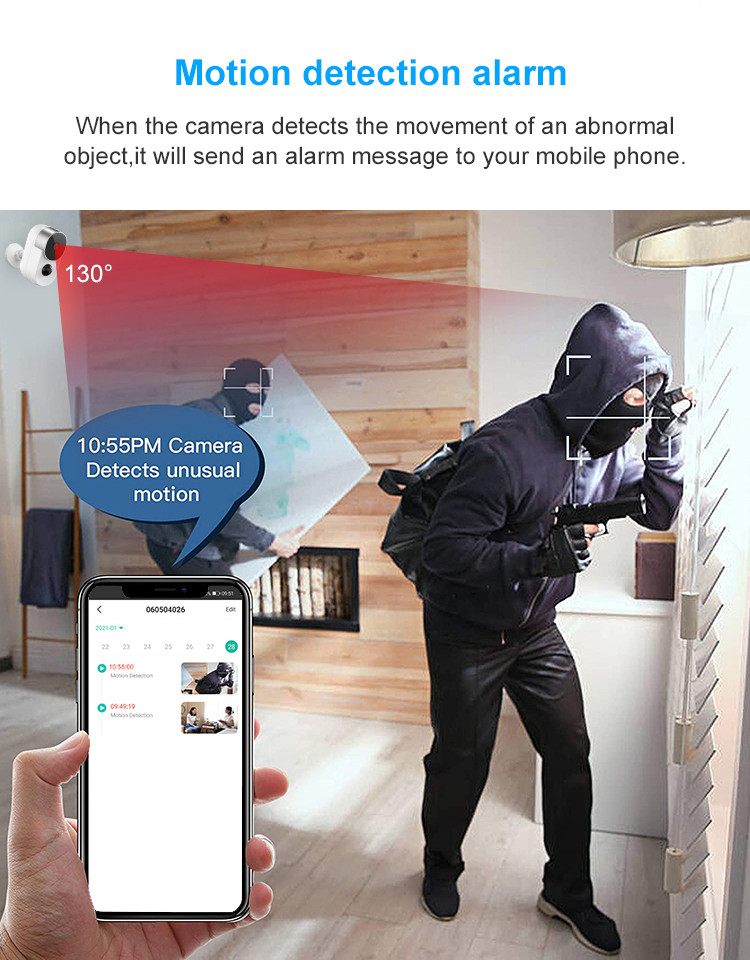 Waterproof IP65 Tuya IP Home Surveillance Camera 1080P 2MP HD P2P