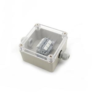 China Plastic Junction Box 125*125*75mm Electric Distribution Enclosure Waterproof Clear Cover with Connectors wholesale
