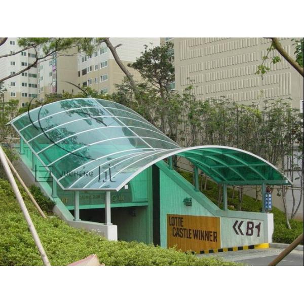 Green Polycarbonate Solid Sheet UV Protected Weather Resistant