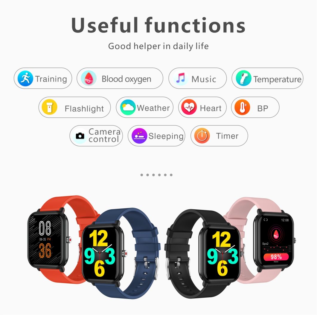 1.7 Inch TFT High-Definition 240*280pixel Full Screen Touch Temperature Monitoring Music Control Multiple Dials Q9PRO Smart Watch