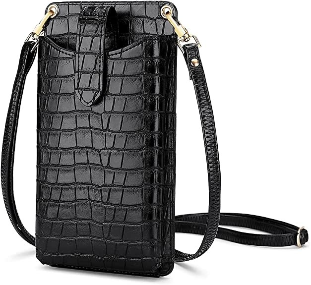 Small Cellphone Crossbody Wallet Synthetic Leather Material Cellphone Holder