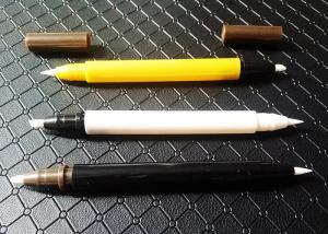 China PP Waterproof Plastic Eyeliner Pencil Airtight Double Head Silk Printing wholesale