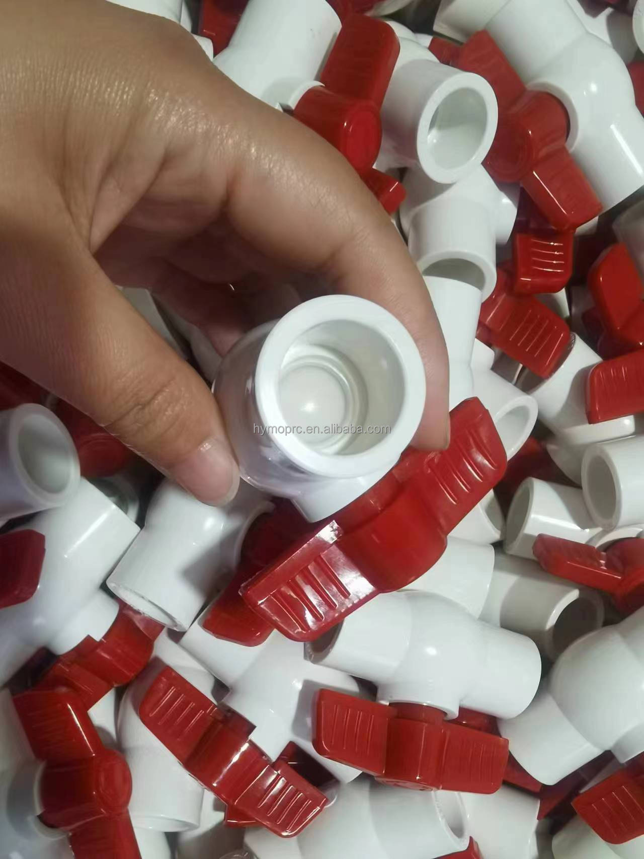 Standard Length 2" PVC Compact Ball Valve for White Plumbing Materials in White Color