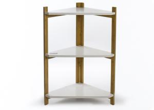 China 3 Tier 3KG 60cm Height Bamboo Bathroom Storage Shelf wholesale
