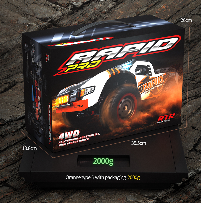 120m Remote Control speed Vehicle Brushless Electric Colour Box Plastic Model